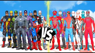 SPIDERMAN COLORFUL TEAM VS CAPTAIN COLORFUL TEAM - GTA 5 EPIC BATTLE