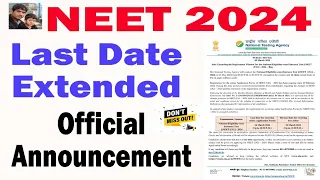 neet 2024 last date extended #neet2024 #neet2024update  @JaipalLande