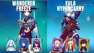 Wanderer Freeze & Eula Hypercarry | New Spiral Abyss 4.0 | Floor 12 9 Stars - Genshin Impact