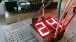 Arduino 2 digit 7 segment display counter. Speed control of counter using potentiometer.