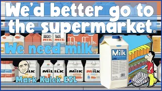 At the Supermarket - the dairy section | English Class - Mark Kulek ESL