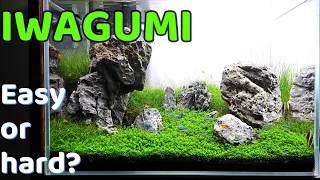 Aquascape setup step by step. IWAGUMI, stones only aquarium