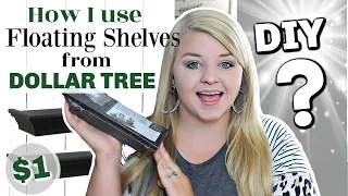 How I used NEW DOLLAR TREE Floating Shelves | DIY DOLLAR TREE FARMHOUSE HOME DECOR | KraftsbyKatelyn