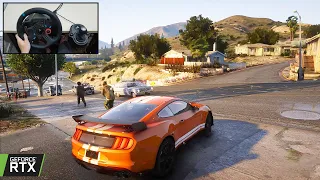 Ford Mustang Shelby GT500 - GTA 5 - Logitech G29 Gameplay