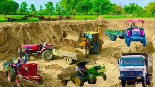 Pulling Power Test My Tractors Sonalika 60 Rx Eicher Mahindra Arjun NOVO 605 Di 4wd #jcb #jcbvideo