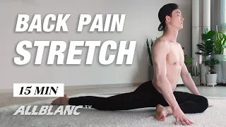 Best Back Pain Relief Stretch for Beginner (15min Home Exercise)