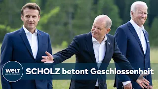 OLAF SCHOLZ betont Geschlossenheit von G7, EU und Nato | STATEMENT G7-GIPFEL