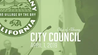 Albany City Council - Apr. 1, 2019