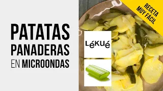 Patatas Panaderas en Lékué al Microondas con ESTUCHE DE VAPOR + Berenjenas Gratinadas