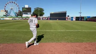 WATCH NOW: TJ Sikkema warms up before making a start Saturday, May 25, 2024, against the Quad Cities