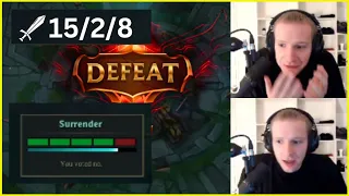 Jankos Most Tilted FF at 15 Moment | League of Legends Clip