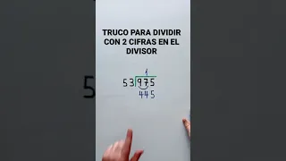 Dividir por dos cifras TRUCO Matemático Truco de matemáticas