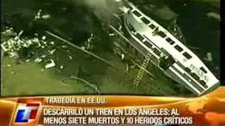 Descarriló un tren en Los Ángeles