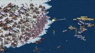 The Frozen Ground Map | Red ALert 2 | Extra hard AI | 7 vs 1 |  Allied