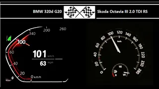 BMW 320d G20 VS. Skoda Octavia III 2.0 TDI RS - Acceleration 0-100km/h