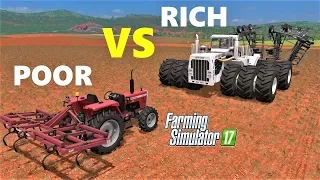 Farming Simulator 17 : POOR VS RICH !!! Farmer Comparison | CULTIVATOR!!!