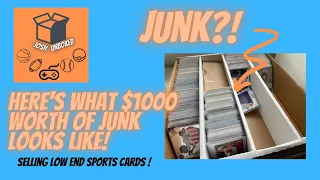 Selling Low End Raw Cards - Here's What $1000 of Junk Looks Like! | Sports Cards |