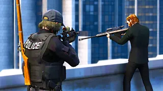 HITMAN John Wick takes out COPS in GTA 5 RP
