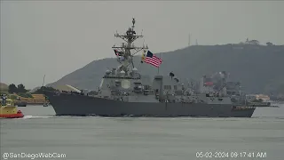 USS Kidd (DDG-100) Arrives in San Diego from Deployment Before Returning Home to Everett