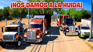 ¡MULAS HUYEN DE LA POLICIA CARGADAS DE HARINA! | American Truck Simulator