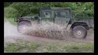 Thrilling Humvee Maneuvers Through Mud Obstacles During Combined Resolve 24 2 Exercise