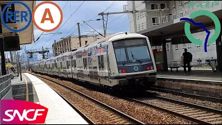 4K [RER A] Départ bruyant! D'un MI2N ALTÉO en gare de Houilles - Carrières-sur-Seine