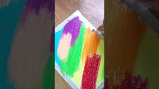 Magical Drawing Paper using Oil Pastels #shorts #drawing #youtubeshorts