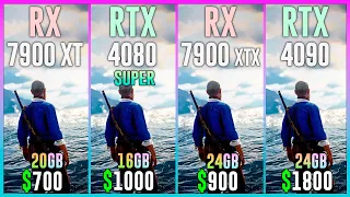 RX 7900 XT vs RTX 4080 SUPER vs RX 7900 XTX vs RTX 4090 - Test in 20 Games