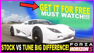 Forza Horizon 5 Koenigsegg CCGT 2008 How to Get & Unlock, Stock Sound VS Tune Top Speed DragRace