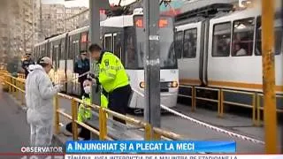 A fost prins individul care a injunghiat un politist, intr-o statie de tramvai din Capitala