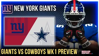 Giants vs Cowboys Week 1 Preview | New York Giants Football | Players to Watch - Keys to Victory 💪🏾💯