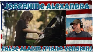 Josephine Alexandra - False Alarm (Piano Version) - REACTION - of course she can play the piano too!