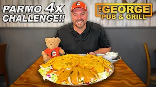 It Had Never Been Done Before!! The George's Quadruple Chicken Parmo Challenge + Katsu Curry!!