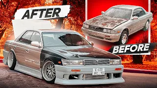 Tuning and Repair old Nissan Laurel C33! СБОРКА ЛАВРА ЗА 20 МИНУТ! ПЕРВЫЙ ВЫЕЗД, BURNOUT, DRIFT!