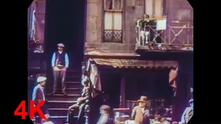 1927 New York City Street Life - Old video in color from 1900 - Hybrid 60FPS