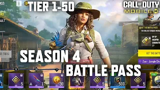 *NEW* Season 4 Battle Pass Tier 1-50 in COD Mobile! All BP Rewards + Gameplay! Season 4 CODM Leaks