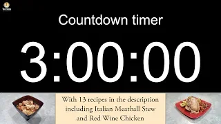 3 hour Countdown timer with alarm (including 13 slow cooker recipes)