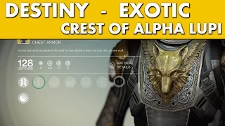 Destiny - Exotic Chest - Crest of Alpha Lupi (Hunter)