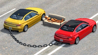Chained Car Madness #1 - BeamNG Drive
