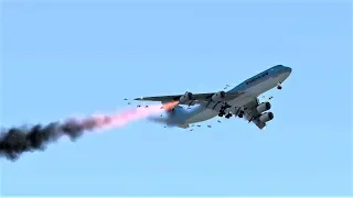 Korean Air Boeing 747-8 Emergency Landing Bird Strike!!! (HD) | X-Plane 11|