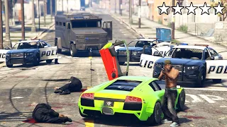 GTA 5 - Franklin's FIVE STAR COP BATTLE! (Grove Street Rampage)