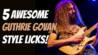 5 AWESOME Guthrie Govan Style Licks! (Guitar Lesson w/TAB) - MasterThatLick!