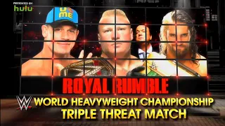 Brock Lesnar Vs John Cena Vs Seth Rollins Campeonato WWE - WWE Royal Rumble 2015 (En Español)