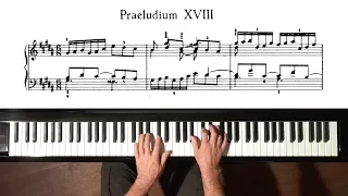 Bach Prelude and Fugue No.18 Well Tempered Clavier, Book 1 with Harmonic Pedal