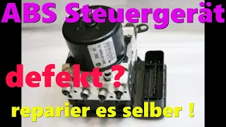 ABS Fehler Steuergerät defekt Hydraulikpumpe Elektronik reparieren | ECU repair tutorial