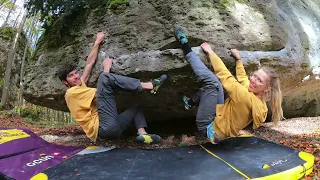 Climbing in Frankenjura, Germany