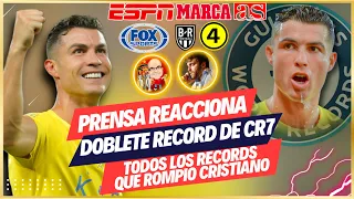 🤩 PRENSA MUNDIAL REACCIONA al DOBLETE HISTORICO de CRISTIANO 🥇 TODOS los RECORDS que ROMPIO CR7 🏆