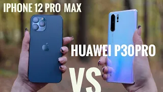 iPhone 12 Pro Max vs Huawei P30 Pro video test