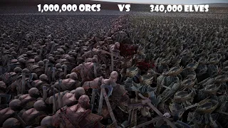 1,000,000 Orcs vs 340,000 Elves | Ultimate Epic Battle Simulator 2