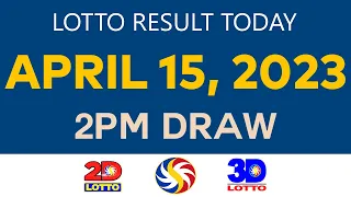 [Saturday] Lotto Result Today APRIL 15 2023 2pm Ez2 Swertres 2D 3D 6D 6/42 6/55 PCSO